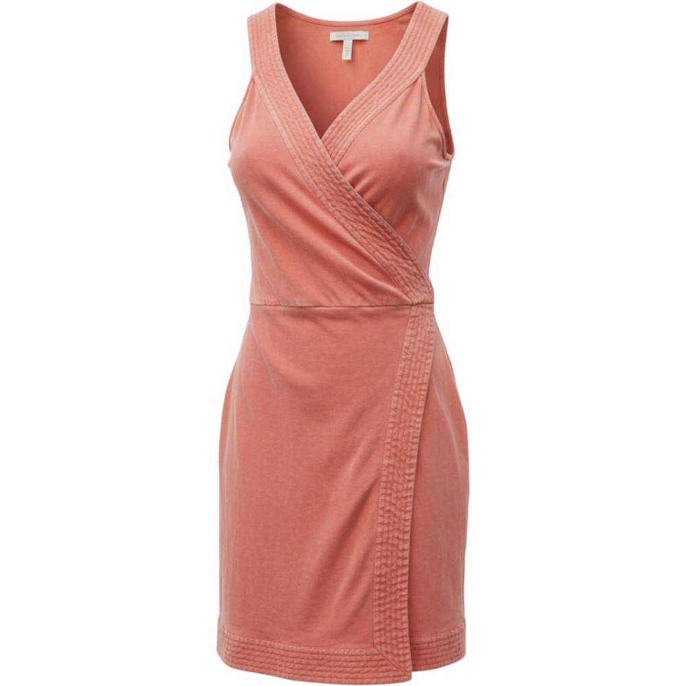 Habitual Girl Coral Pink Sleeveless Wrap Romper Size 14 Girls Stitch Detail